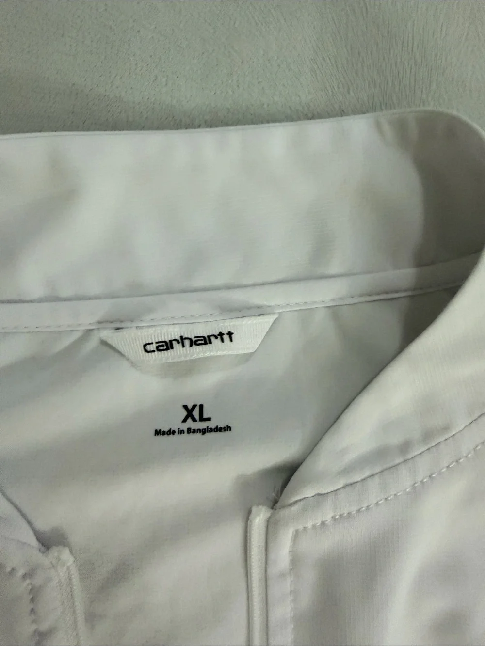 Carhartt White Lightweight Zip-Front Shirt Jacket